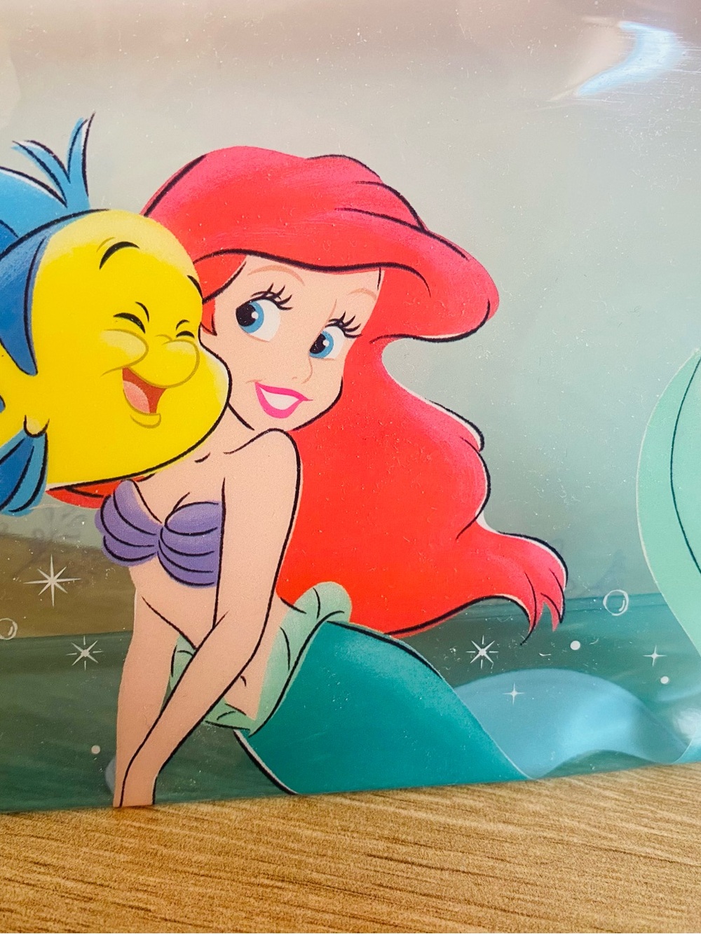NWT Disney Little Mermaid Ariel Flounder Clear Vinyl Boat Pouch - Picture 2 of 4